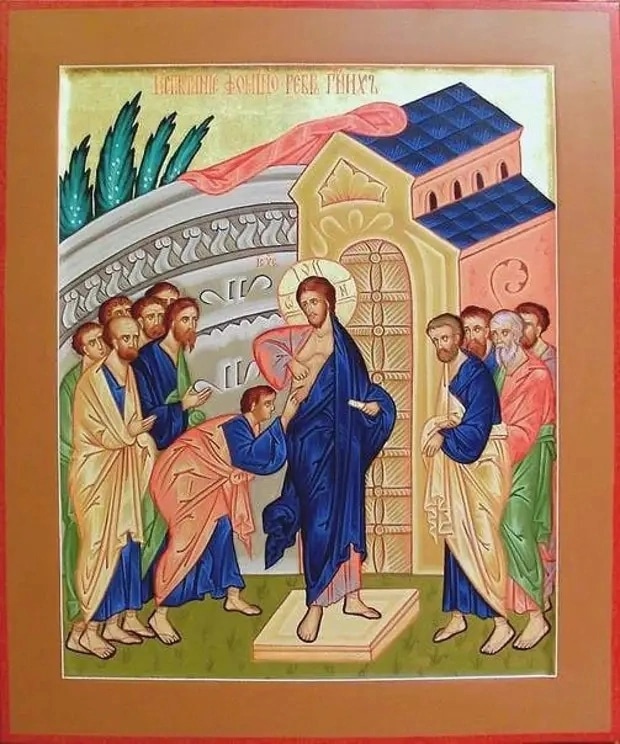 “Светлый привет в воскресенье Фоми́но. Bright Greetings on Fomin Sunday.”
